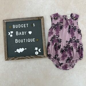 Kate Quinn Purple Floral Sleeveless Bubble Romper